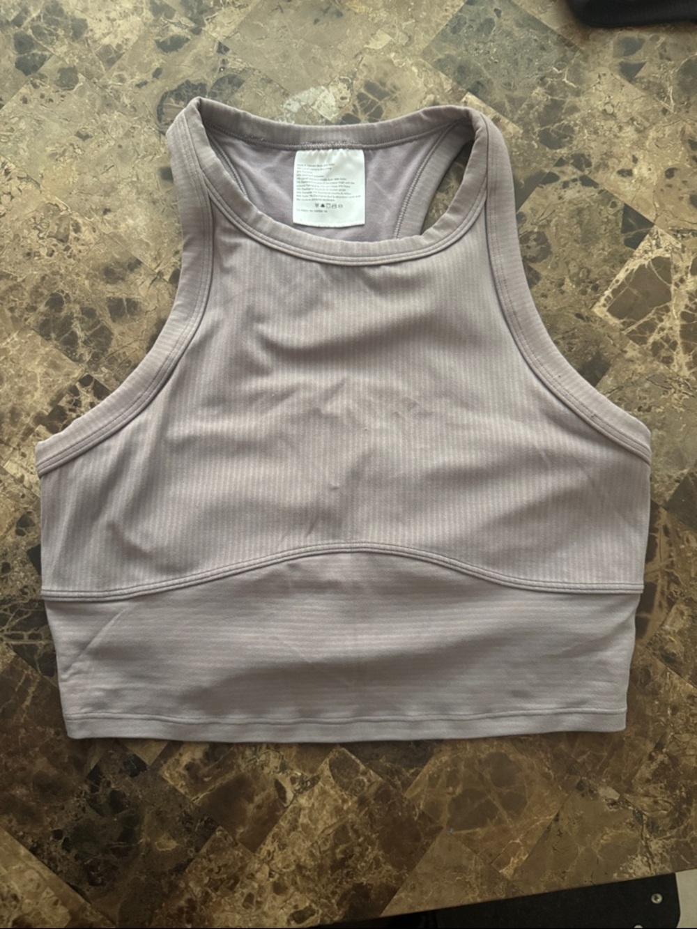 lululemon dusty purple Ribbed High-Neck Crop Tank